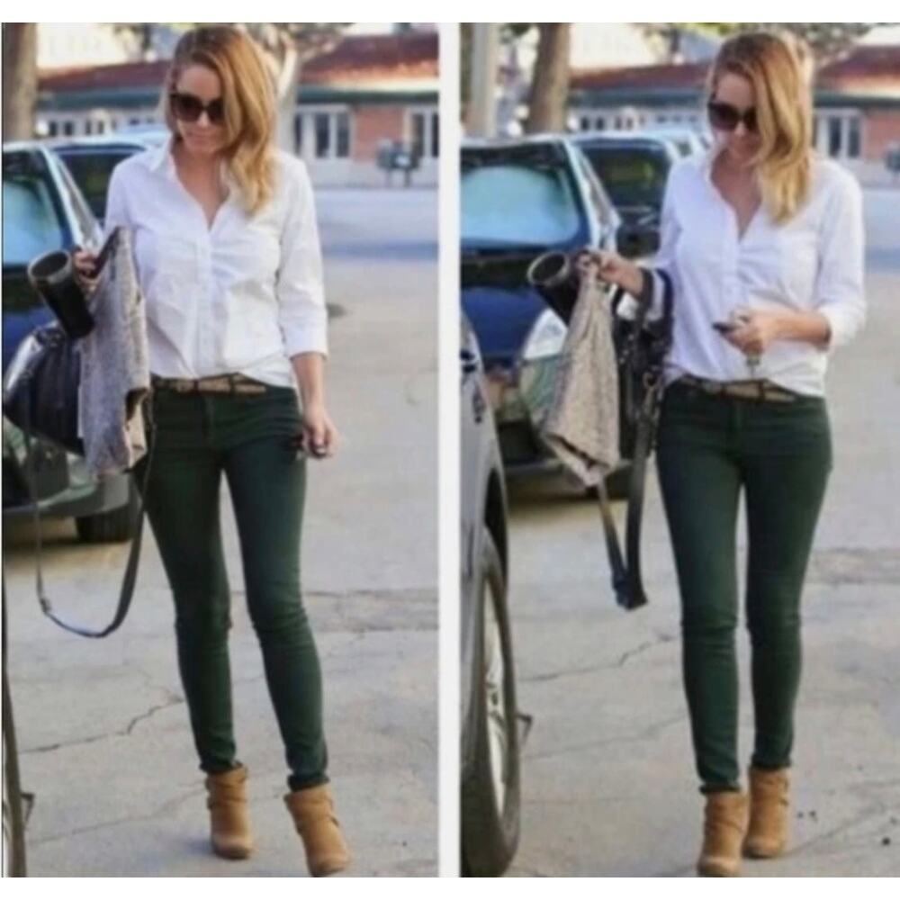 Rag & Bone Skinny Jean Forest Green Tencel Stretch Denim Style W15020337 - 25 - Picture 16 of 16